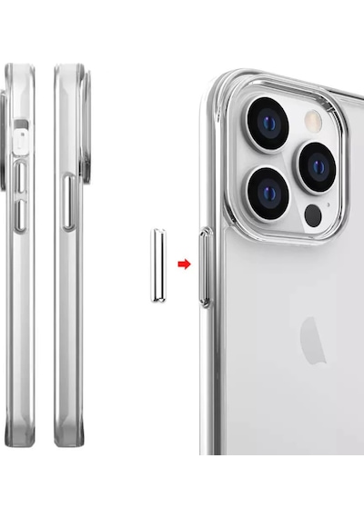 Apple Uyumlu iPhone 14 Pro Max Kılıf Space Seri Lux Silikon Şeffaf Kapak