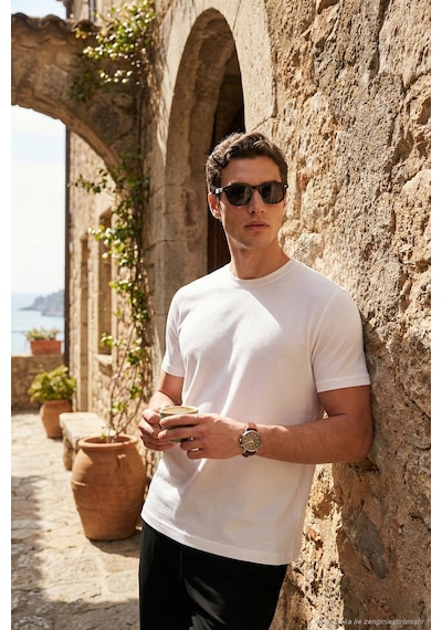 Buratti Erkek T Shirt 5904063 Ekru Ekru