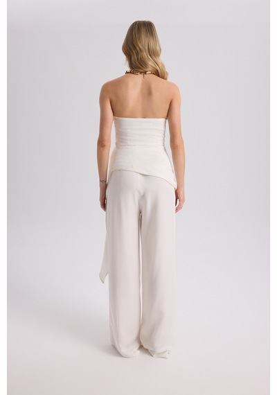 Mai Collection Mai Studios Co. Mila Beyaz Bluz Pantolon Takım Beyaz