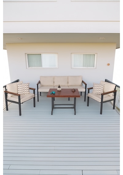 Neokas Metal Bahçe Takımı, Balkon Seti, Kafe Koltuğu, Bekleme Alanı Koltuğu, 1 + 1 + 3 + M Antrasit Neokas Metal Bahçe Takımı, Balkon Seti, Kafe Koltuğu, Bekleme Alanı Koltuğu, 1 + 1 + 3 + M Antrasit