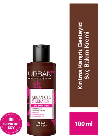 Argan Yağı & Keratin Kolay Kırılan Yıpranmış Saçlara Özel Saç Bakım Kremi 100 Ml - Vegan