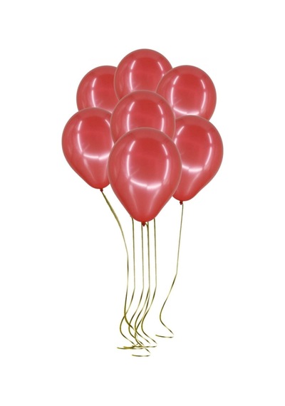 100'lü Lateks Pastel Balon Kırmızı Beyaz