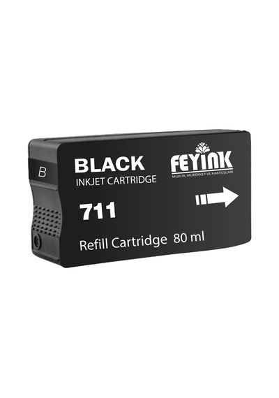 Feyink Hp 711 Black K Mürekkep Dolumlu Feyink Kartuş