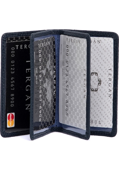 Tergan Lacivert Deri Unisex Kredi Kartlık 01601A38