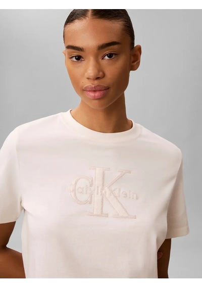 Calvin Klein Ss Baby Terry Hero M, Yas Krem Kadın T-shirt