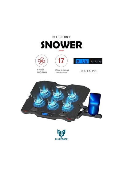Blueforce Sx-35 Snower 6 Fanlı 9-15,6 İnç Notebook Soğutucu Stand