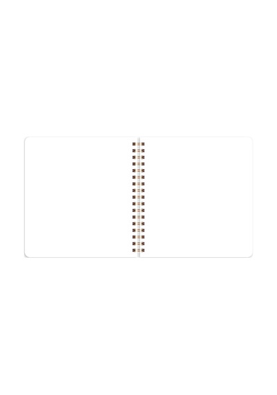 15x16 Spiralli Karton Kapak 2'li Düz Çizgisiz Not Defter Seti - Elma Çok Renkli