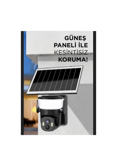Cmr30 Güvenlik Kamerası Şarjlı Duvar Lambası Görünümlü Güneş Enerjili Dış Mekan Wifi İp Kamerası
