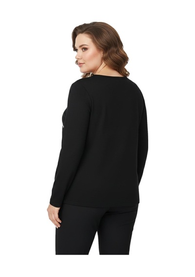 Wearon Kadın Siyah Sıfır Yaka Taşlı Bluz Bgl-st05155 Siyah
