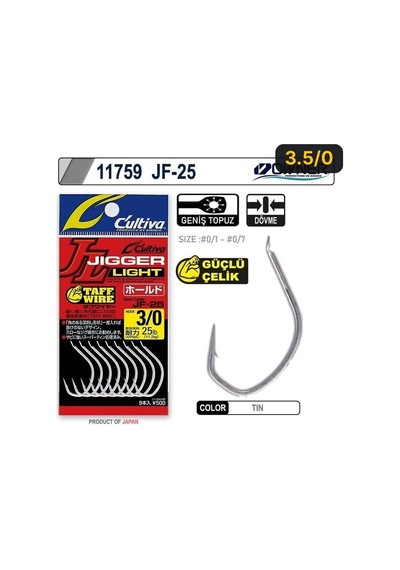 Cultiva 11759 Jigger Light Hold Jig İğnesi 3.5/0