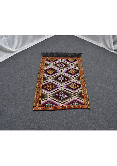 Zehra Abla Halı Yeni El Dokuma Nadir Çumra Yörük Yün Kilim 6300