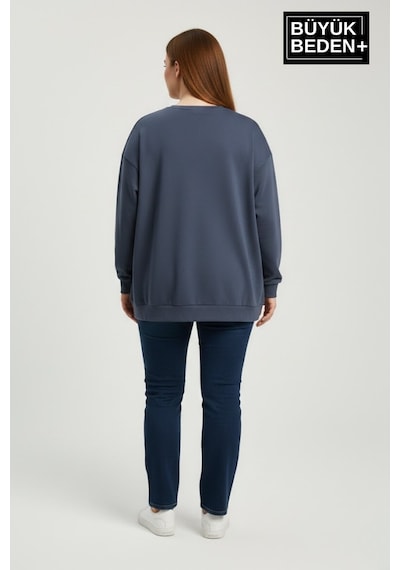 Süperlife Kadın Büyük Beden Milano İtalia Baskılı Bisiklet Yaka İnce Sweatshirt Spr26bswk956-9 Mavi Süperlife Kadın Büyük Beden Milano İtalia Baskılı Bisiklet Yaka İnce Sweatshirt Spr26bswk956-9 Mavi
