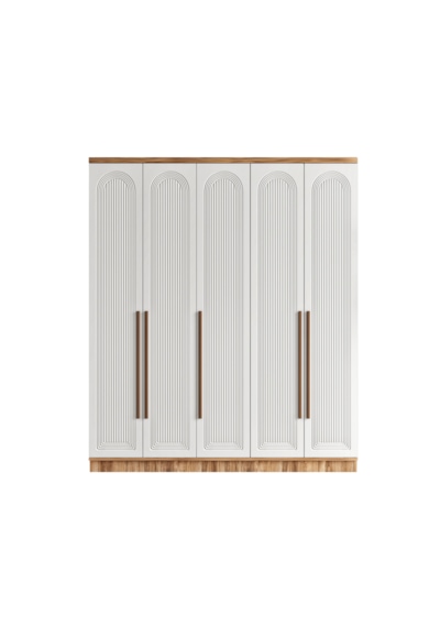 Rosa 5 Kapaklı Komple Mdf Gardırop - Elbise Dolabı