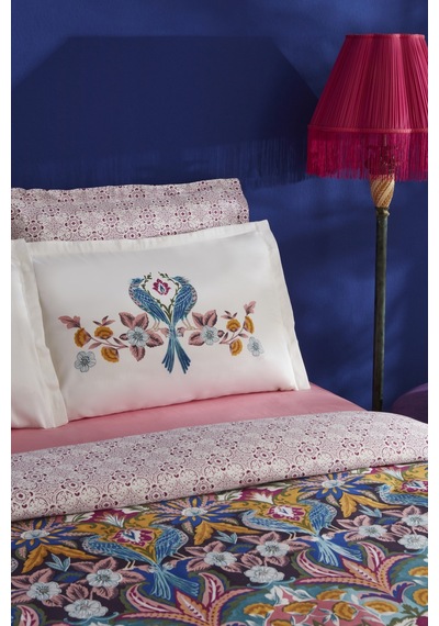 Karaca Home Marsey Çift Kişilik Saten Nevresim Takımı Multicolor