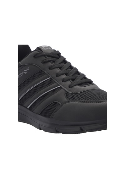 Slazenger Efrat Büyük Beden Erkek Sneaker Ayakkabı Siyah / Siyah