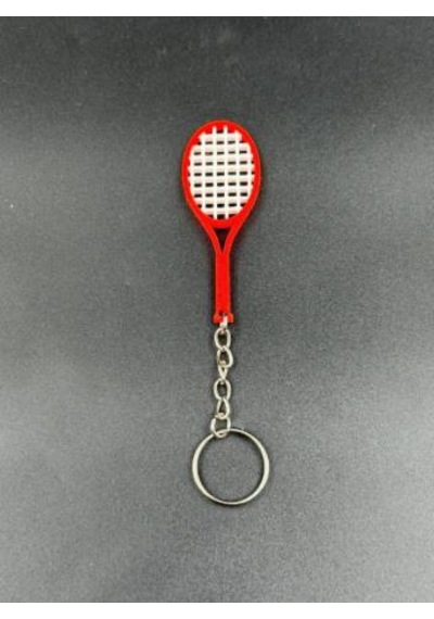 Tenis Raket Anahtarlık Kırmızı