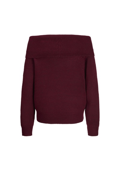Jack & Jones Kadin Madonna Yaka Yün Karisimli Kazak - Minka - 12264129 Kahverengi