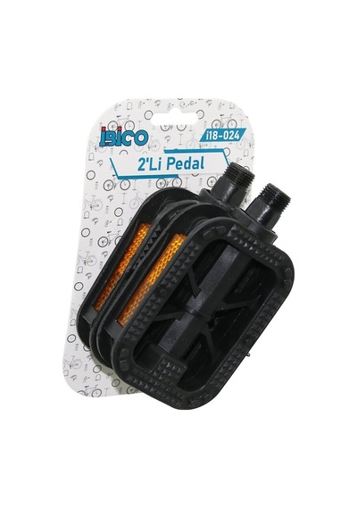 İbico İ18-024 Bisiklet Pedalı 2'li - Küçük 8.7x6.5 Cm Yan Reflektörlü- 10'li Paket Çok Renkli