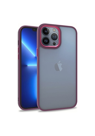 Goocamp Apple Uyumlu iPhone 13 Pro Max Flora Kılıf-kırmızı Kirmizi