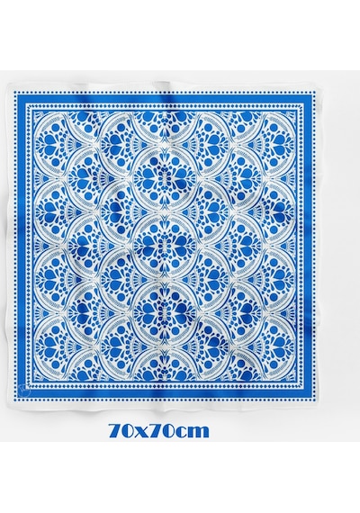 Azul Desen 70 70cm Bandana/fular Çok Renkli