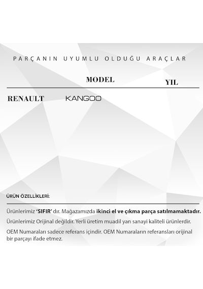 Renault Kangoo İçin Triger Kayışı Kapak Takımı