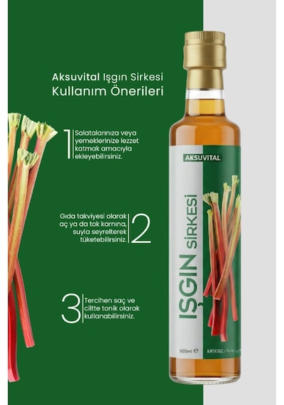 Aksu Vital Işgın Sirkesi 500 Ml - Işkın Kökü Sirkesi - Katkısız, Doğal Fermantasyon