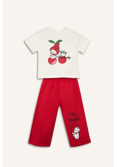 Defacto Monchhichi Sweatshirt Kumaşı 2li Takım Kız Bebek H2761a526sper105 Ekru-er105
