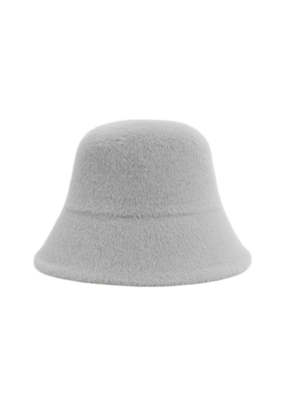 Uniquetrenders Kadın Soft Peluş Ayarlanabilir İpli Bucket Kova Şapka 2 Li Set Beyaz - Gri