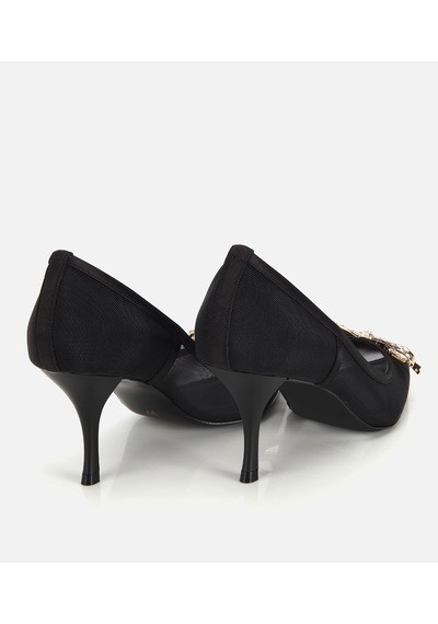 Hotiç Kadın Siyah Transparan Fiyonk Detaylı Stiletto 01ayh320760a100 01ayh320760a100 Siyah