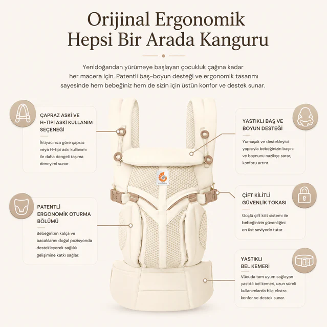 Ergobaby Taşıyıcı Omni Classic Mesh Natural Beige