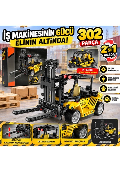 1004573 Forklıft 2ın1 302prç