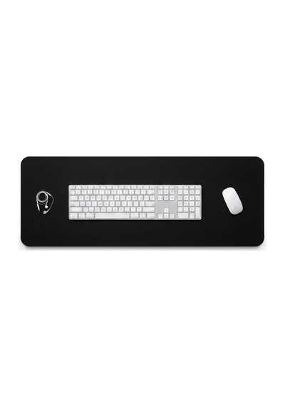 Keçe Bilgisayar Mouse Pedi 100x44 Cm Siyah Renk Çalışma Masası Düzenleyici 3 Mm Kalınlık Masa Üstü Düzenleyici Mat