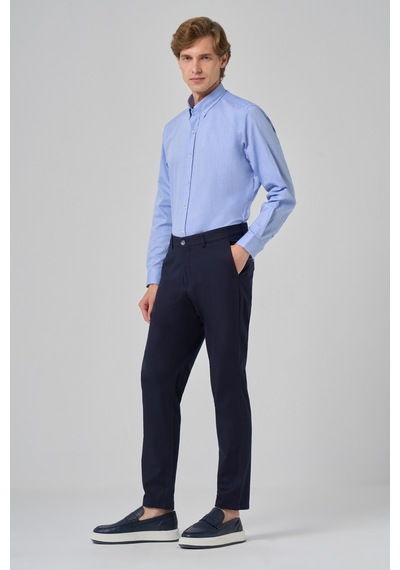Morven Erkek Lacivert Yazlık Pamuk Yan Cep Slim Fit Chino Pantolon 25ys003004200 Lacivert