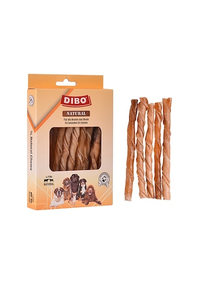 Dibo Natürel Burgu Çubuk Çiğneme Kemiği Köpek Ödülü 100 G 12 CM