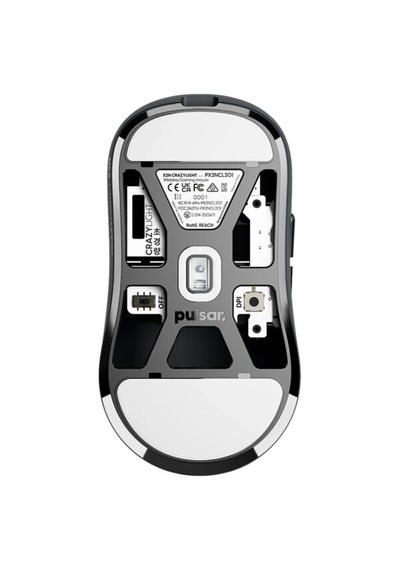 Pulsar X2n Crazylight Medium Jet Black 8k Hz Xs-1 Sensör Kablosuz Simetrik Gaming Mouse Px2ncl201