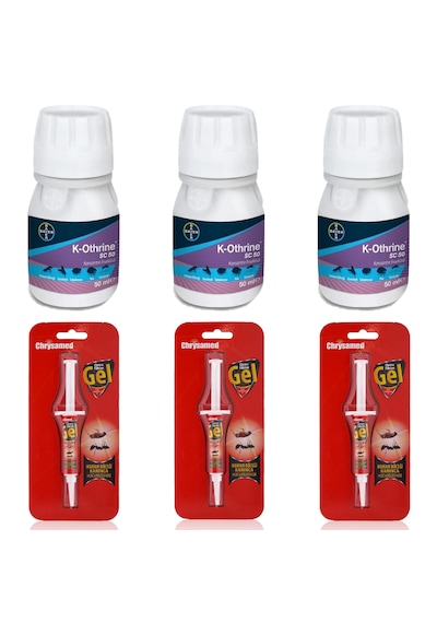 Bayer K-othrine Sc 50 Genel Haşere İlacı 3 x 50 ML + Chrysamed Fibron 3 x 3'lü