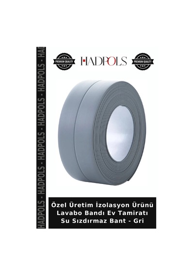 Özel Üretim İzolasyon Ürünü Lavabo Bandı Ev Tamiratı Su Sızdırmaz Bant - Gri