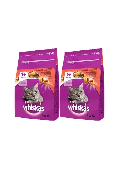 Whiskas Ton Balıklı ve Sebzeli Yetişkin Kedi Maması 2 x 300 G
