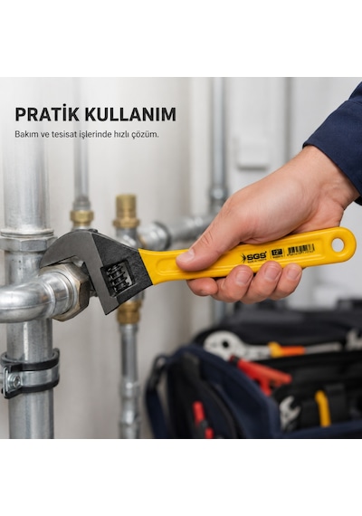 Sgs Kurbağacık Anahtar 12 İnç Ayarlı İngiliz Anahtarı