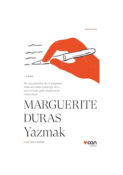 Yazmak - Marguerite Duras -  Can Yayınları