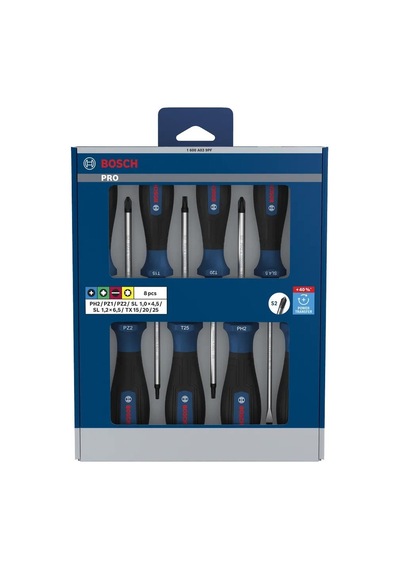 Bosch Pro Ph/pz/sl/tx 8'li Tornavida Seti 1600a039pf