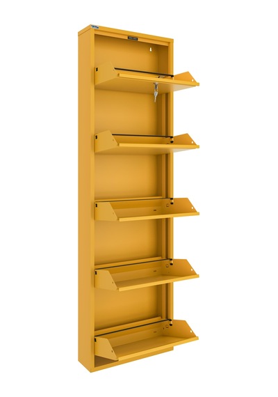 Ceha Kilitli 5'li Metal Ayakkabılık - Hardal Sarısı/Mustard K.AYK-5/M1963/KL