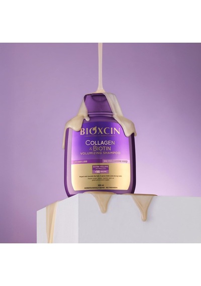 Bioxcin Collagen &amp Biotin Hacim Şampuanı / 3 X 300 Ml / İnce Telli Ve Hacimsiz Saçlar İçin / Hidrolize Kolajen