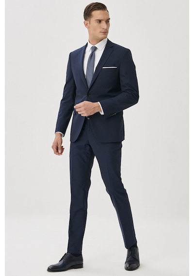 AC&Co / Altınyıldız Classics Erkek Lacı Slim Fit Dar Kesim Mono Yaka Takım Elbise