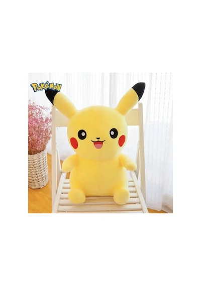 Büyük Boy Pikachu Peluş Oyuncak Pikaçu Oyuncak 35 Cm Sarı