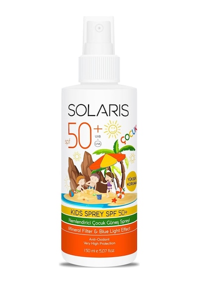 Çocuk Güneş Kremi Kolay Emilen Sprey Spf 50 Hassas Ciltler Için Yüksek Koruma 150 Ml