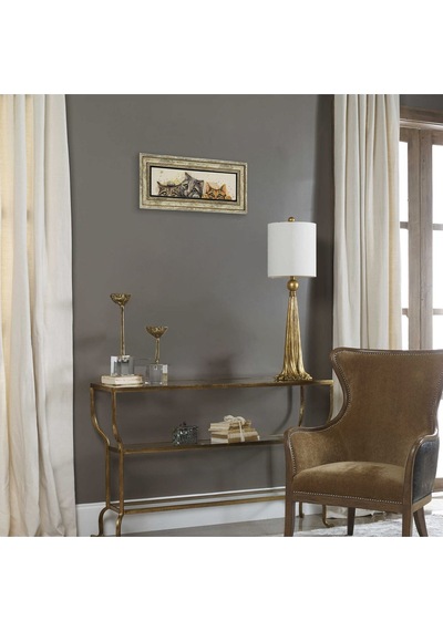 Sevimli Kediler Baskılı Taş Tablo 20x46