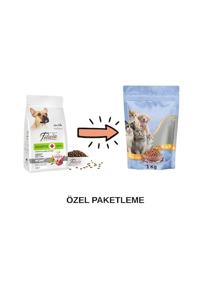 Felicia Hipoalerjenik Kuzulu Ve Pirinçli Küçük Irk Düşük Tahıllı Yetişkin Köpek Maması Paketten Bölme Doypack 1 Kg