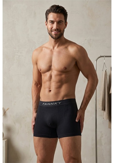 Womanandkids Night Siyah Erkek Casual Comfort Günlük Boxer