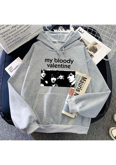Startmore Gri Rock Band Benim Kanlı Sevgililer Hoodies Ropa De Mujer Soft Gri